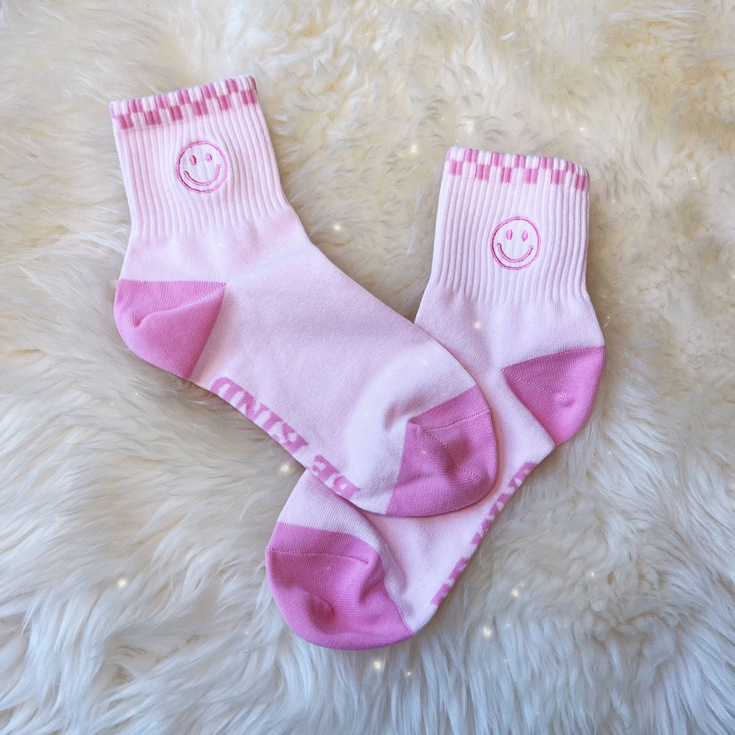 Smiley Embroidered Socks