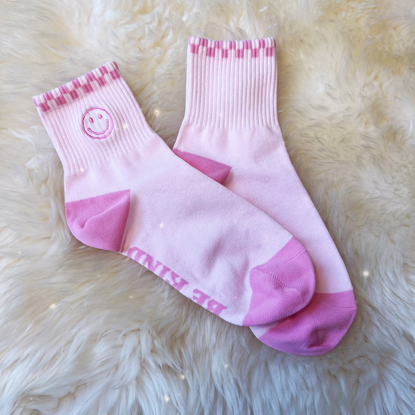 Smiley Embroidered Socks