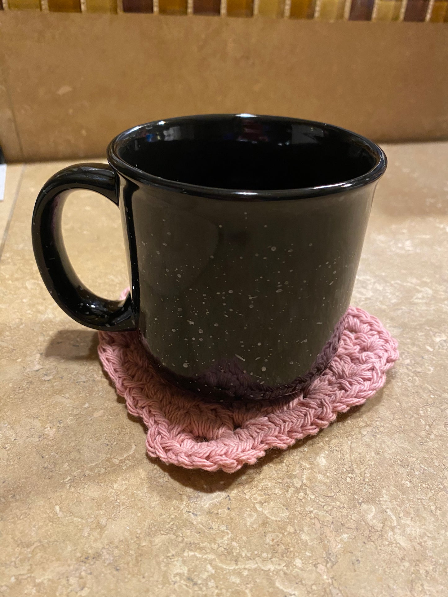 Crochet Valentine Heart Coaster