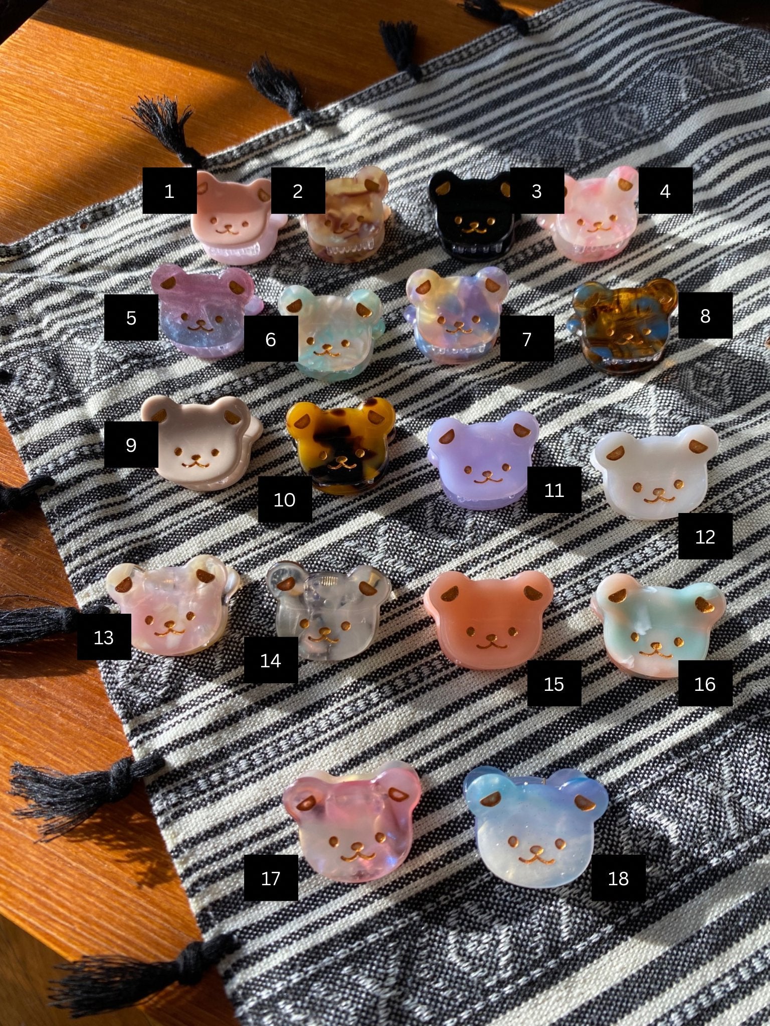 Adorable Mini Bear Hair Clips - Libra MoonAccessory